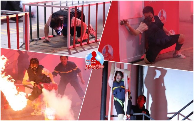 Thực hiện thử thách PCCC, Trấn Thành liên tục dõi mắt theo bà xã Hari Won