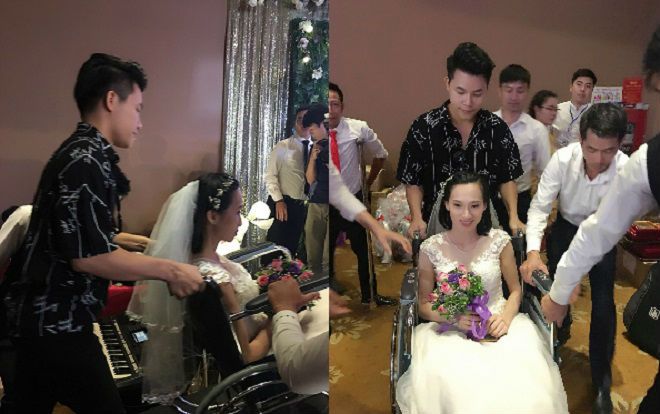 Quán quân 'Thần tượng Bolero' Nguyễn Duy Cường rưng rưng nước mắt chứng kiến đám cưới của hơn 40 cặp đôi khuyết tật