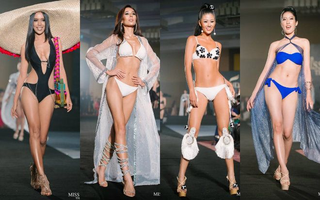 Thí sinh Hoa hậu Hòa bình Thái Lan diện áo tắm khoe đường cong 'bung lụa' hết cỡ trên sân khấu