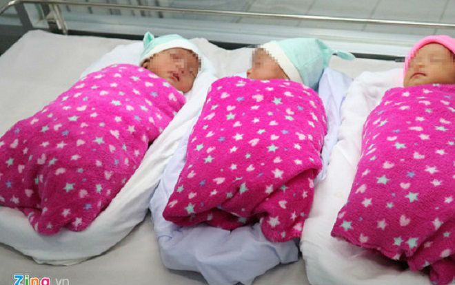 Sản phụ 9X mang tam thai đã sinh con