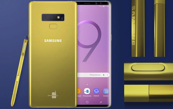 Galaxy Note9 đã lộ diện với 'màu vàng choé' không thể chói mắt hơn