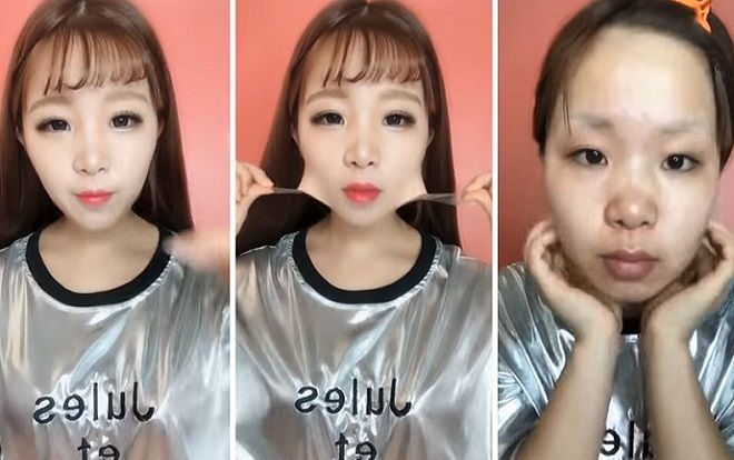 'Hú hồn' khi xem loạt ảnh gái xinh Trung Quốc 'biến hình' sau khi tẩy trang