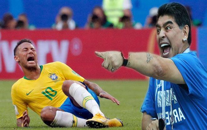 Maradona khuyên Neymar nên bỏ thói ăn vạ thô thiển tại World Cup