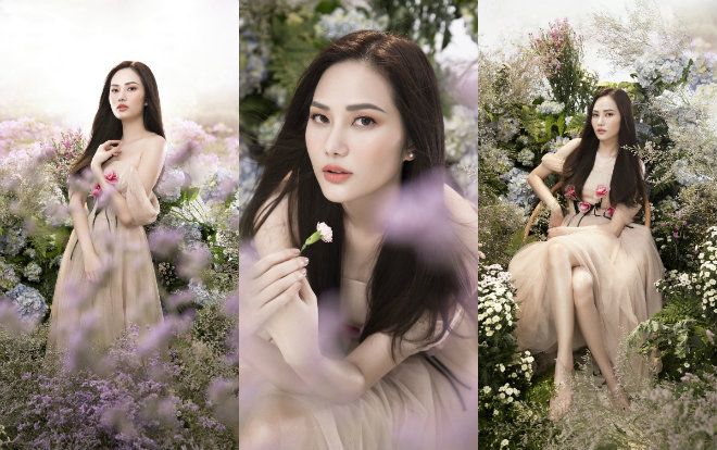 Hoa hậu Nguyễn Diệu Linh vừa 'bánh bèo' lại vừa sang chảnh với đầm nude