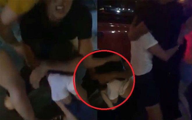 Chồng ôm chặt nhân tình để che chắn, quỳ gối xin vợ đừng đánh ghen