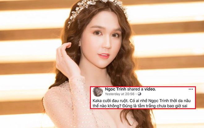 Ngọc Trinh chia sẻ clip thuở còn da nâu, khẳng định 'tắm trắng chưa bao giờ sai'