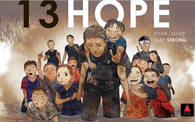 Giải cứu đội bóng Thái Lan - hành trình của niềm tin và hy vọng qua những bức vẽ xúc động từ dân mạng