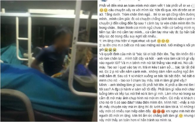 Chuyện cô gái bị 'bàn tay lạ' của phụ xe thò vào chăn tìm khóa quần giữa đêm khuya trên xe giường nằm khiến dân mạng phẫn nộ