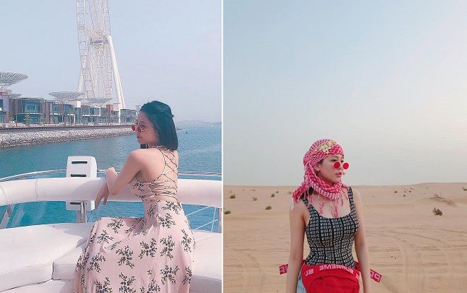 'Hot girl cổ vũ World Cup' Trâm Anh sang chảnh trong ảnh du lịch Dubai
