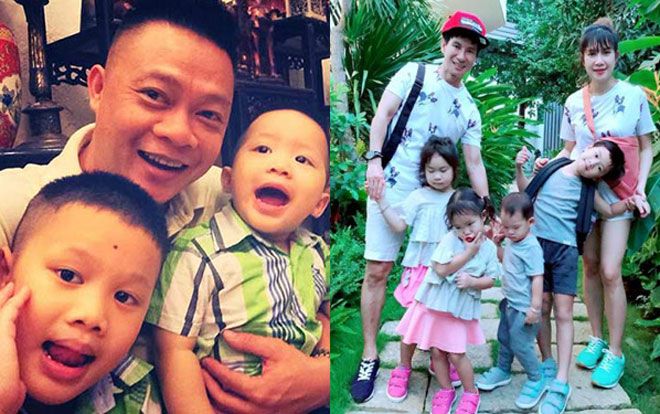 Những gia đình đông đúc con cái được ngưỡng mộ của làng giải trí Việt