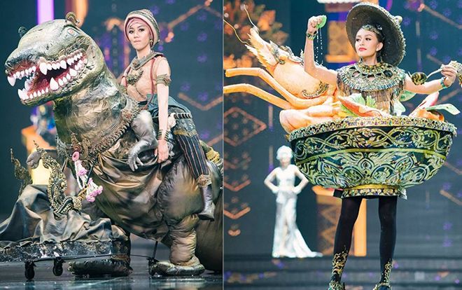 Tròn xoe mắt vì trang phục dân tộc 'độc nhất vô nhị' của thí sinh Hoa hậu Hòa bình Thái Lan 2018