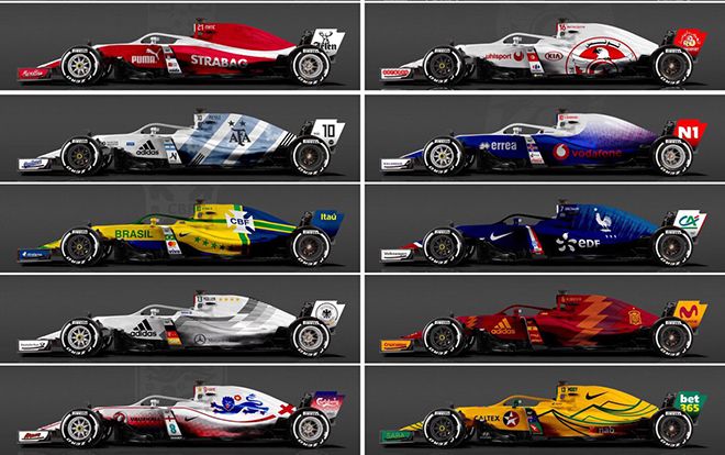 Ngắm loạt xe F1 tuyệt đẹp lấy cảm hứng từ 32 đội bóng World Cup 2018