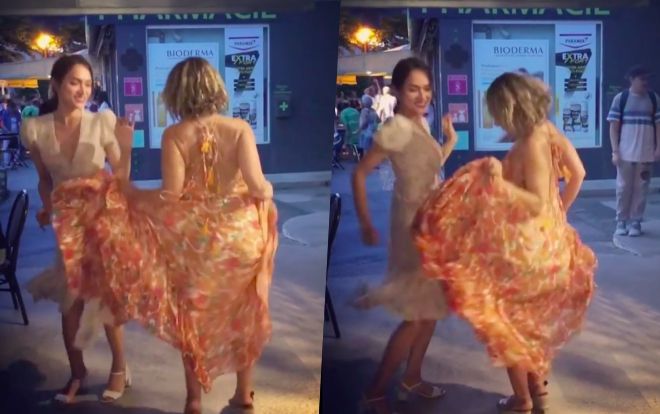 Hương Giang hào hứng nhảy múa cùng người dân bản địa khi Pháp vô địch World Cup 2018