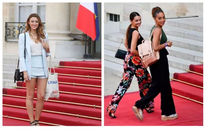 Dàn WAGs Pháp tưng bừng khoe sắc đến mừng chiến thắng của đội tuyển tại điện Elysee