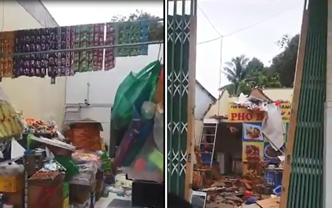 Hình ảnh ngổn ngang sau khi nhà cửa bị lốc xoáy thổi tốc mái ở Phú Quốc