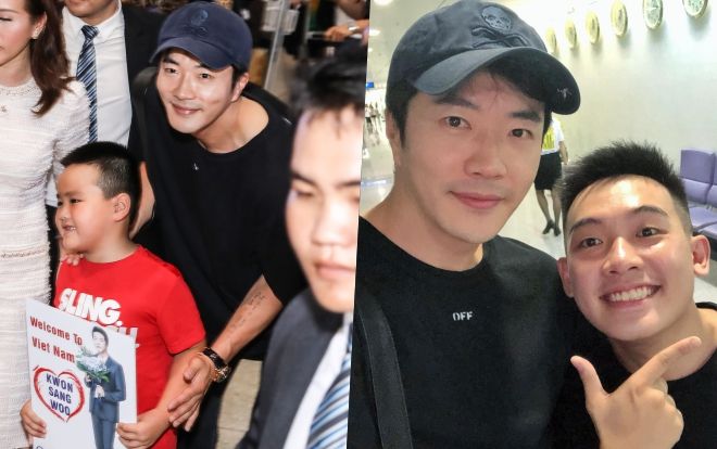 Kwon Sang Woo thân thiện bắt tay fan nhí, 'tự sướng' cùng Phở Đặc Biệt