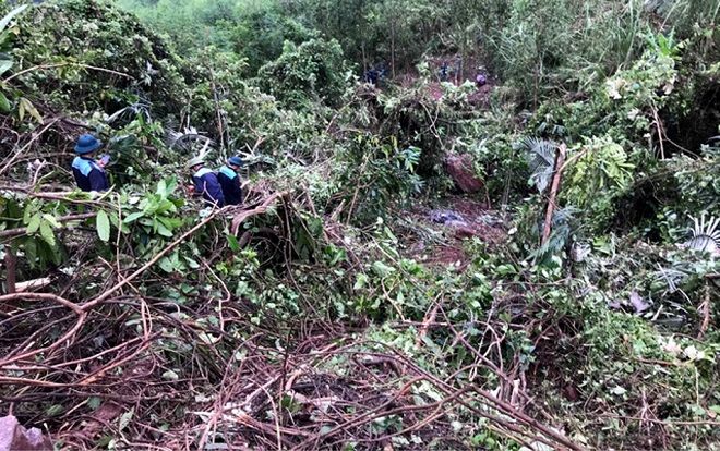 Cận cảnh hiện trường nhiều mảnh vỡ của máy bay Su-22 gặp nạn ở Nghệ An