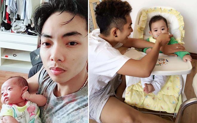 Bất ngờ với cảnh trông con mọn thay vợ bơ phờ của chồng trẻ Khánh Thi