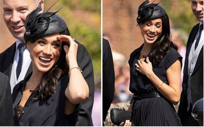 Chỉn chu là thế mà cũng có ngày Công nương Meghan gặp sự cố lộ bra giữa đám đông