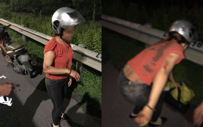 Xôn xao clip hai vợ chồng bị cướp giật túi xách giữa đường, chồng ngã bất tỉnh ngay trong đêm