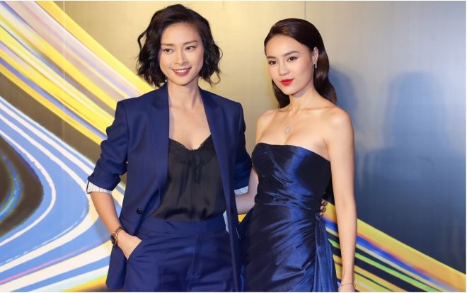 Ngọc nữ màn ảnh Lan Ngọc hờ hững khoe vòm ngực đầy cùng Ngô Thanh Vân 'chuẩn men' công phá sự kiện