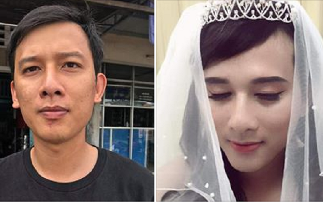 Bị vợ lôi ra làm 'chuột bạch', chồng biến hóa thành hot girl sau 2 tiếng make-up