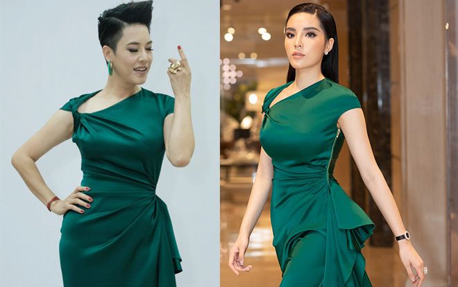 Hơn nhau 2 con giáp nhưng Thu Phương - Kỳ Duyên không hề có khoảng cách khi mặc cùng một chiếc váy