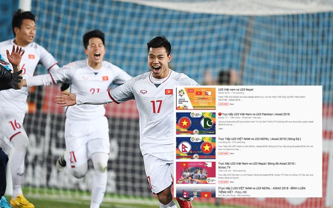 Không có bản quyền, người hâm mộ Việt vẫn dễ dàng được xem Olympic Việt Nam đá tại ASIAD 2018