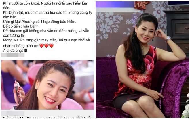 Nhiều người khó chịu khi hình ảnh bệnh tật của Mai Phương bị quảng cáo vô cùng trắng trợn