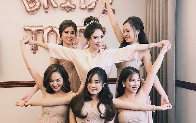 Loá mắt với biệt đội phù dâu toàn hot girl xinh đẹp có cả An Japan, Nguyễn Lê Vi