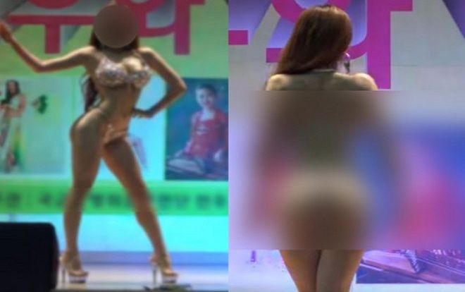 Người mẫu gây phẫn nộ khi uốn éo trước các sĩ quan trong trang phục 'mặc như không'