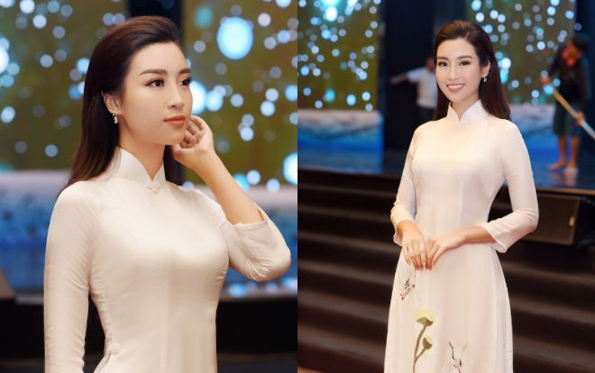 Mỗi lần mặc áo dài là một lần Đỗ Mỹ Linh làm xao xuyến mọi ánh nhìn