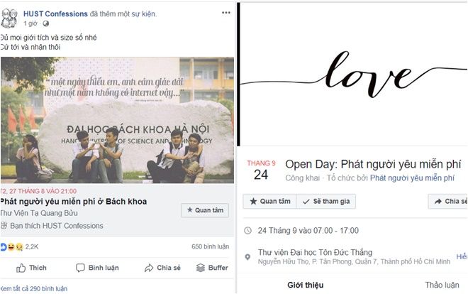 Hàng loạt sự kiện phát người yêu miễn phí ở các trường Đại học: Có gấu chỉ nhờ 1 cú click, ngại gì không tham gia