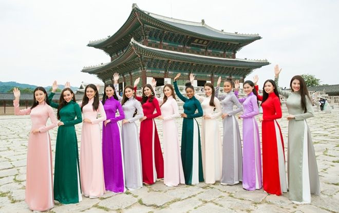 Top 15 Miss Supranational Vietnam diện áo dài Kinzu gây sốt ở Hàn Quốc