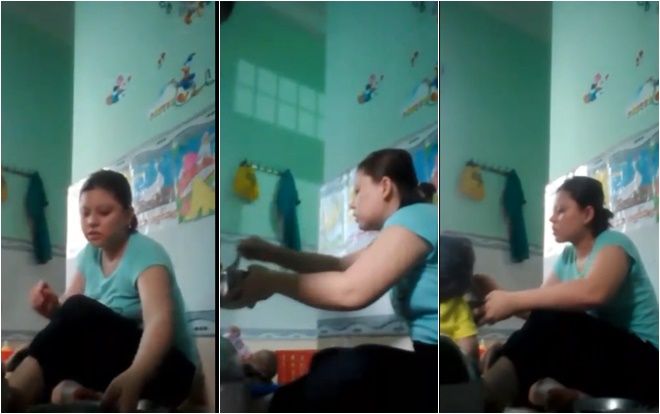 Triệu tập bảo mẫu bị tố đánh đập trẻ trong lúc cho ăn ở An Giang