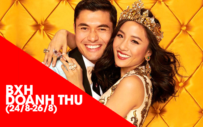 BXH doanh thu Bắc Mỹ (24-26/8): Không có đối thủ nặng ký, 'Crazy Rich Asians' tiếp tục dẫn đầu với 25 triệu USD!