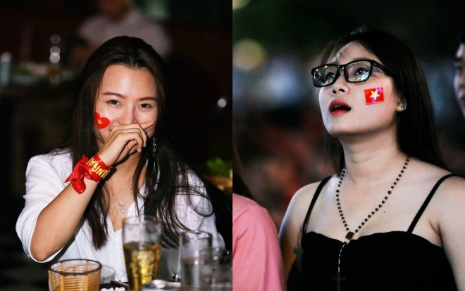 Những bóng hồng xinh xắn hồi hộp cổ vũ Olympia Việt Nam chiến thắng trận tứ kết