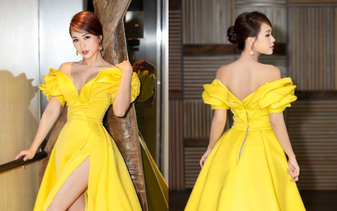 Diện váy áo cắt xẻ mạnh tay, Sam để lộ vòng 1 phổng phao tại sự kiện