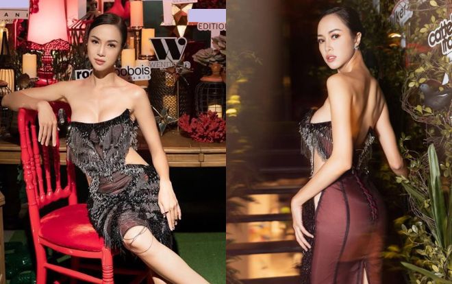 Vũ Ngọc Anh diện áo cúp ngực khoe triệt để vòng 1 silicon