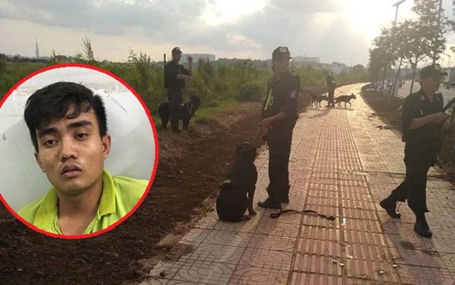 Huy động hàng chục chó nghiệp vụ truy bắt kẻ cướp xe ôm trốn 10 tiếng trong đồng cỏ lau