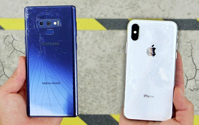 Thử thả rơi iPhone X và Samsung Galaxy Note9 để đọ độ bền và cái kết bất ngờ