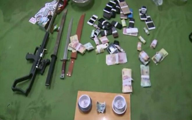 Bắt quả tang hàng chục đối tượng lắc tài xỉu ăn tiền tại tụ điểm đánh bạc có chứa vũ khí nóng