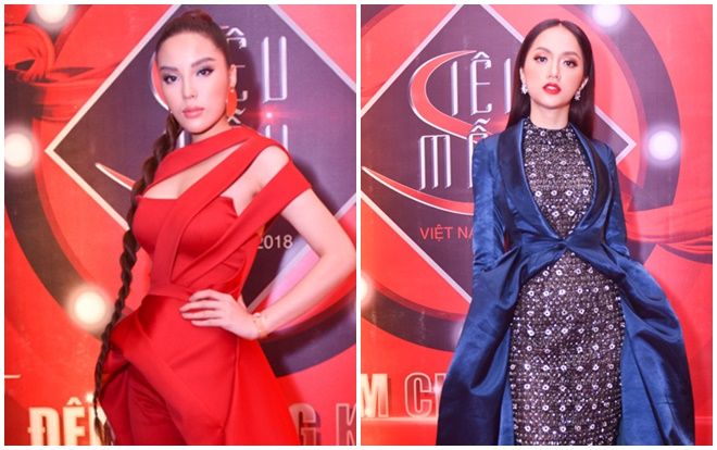 Thảm đỏ Siêu Mẫu Việt Nam 2018 : Kỳ Duyên nóng như lửa thì Hương Giang lại lạnh như băng