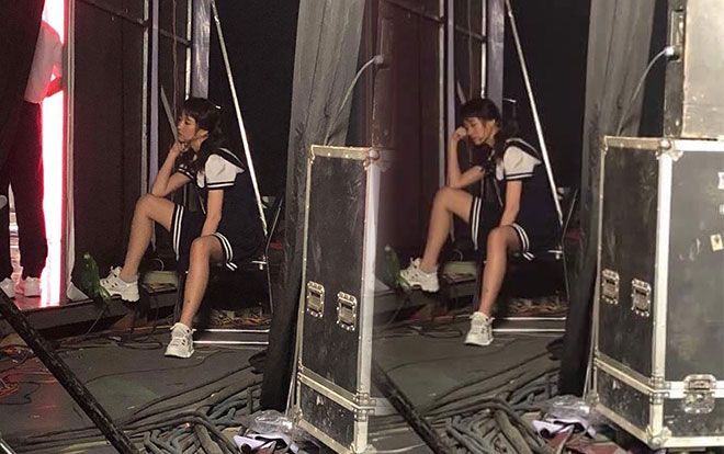 Fan xót xa khoảnh khắc Hari Won quá gầy và ngủ gục sau hậu trường