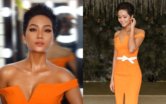 H'Hen Niê tiếp tục khoe đường cong trứ danh với màu cam rực rỡ, hoa hậu 'tắc kè hoa' đây rồi!