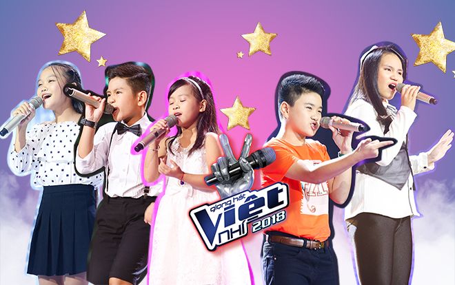 Điểm mặt các 'gà nhí' khiến 6 HLV tranh đấu tại tập 1 vòng Giấu mặt The Voice Kids 2018