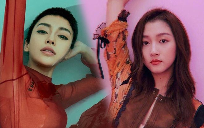 Bà xã Huỳnh Hiểu Minh - Angelababy và Quan Hiểu Đồng đẹp mỹ miều trong bộ ảnh 'âm dương'