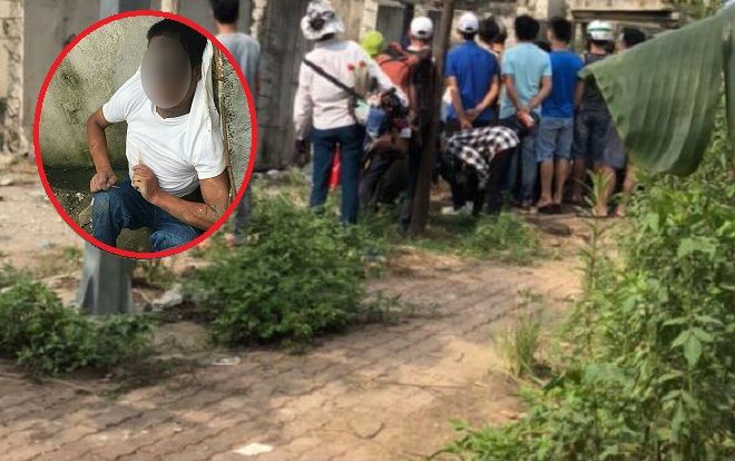 Người đàn ông tử vong trong tư thế ngồi, trên tay cầm bơm kim tiêm