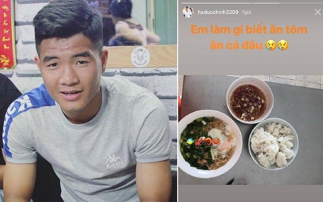 Bùi Tiến Dũng vừa về quê, 'thánh lầy' Đức Chinh đã than khổ khi ăn mì tôm trứng