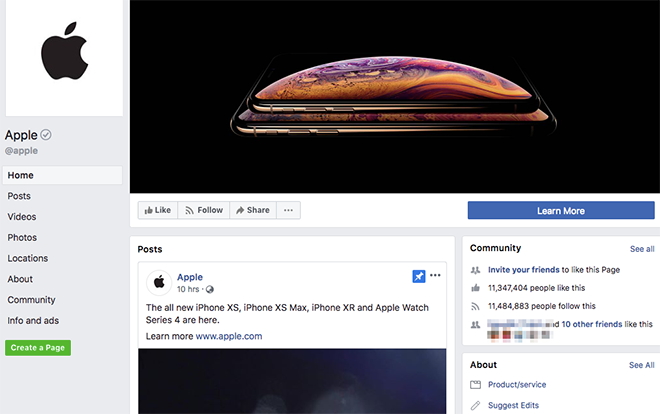 Tin hay không tuỳ bạn, ròng rã 5 năm trời Apple mới đăng một bài trên Facebook chính thức